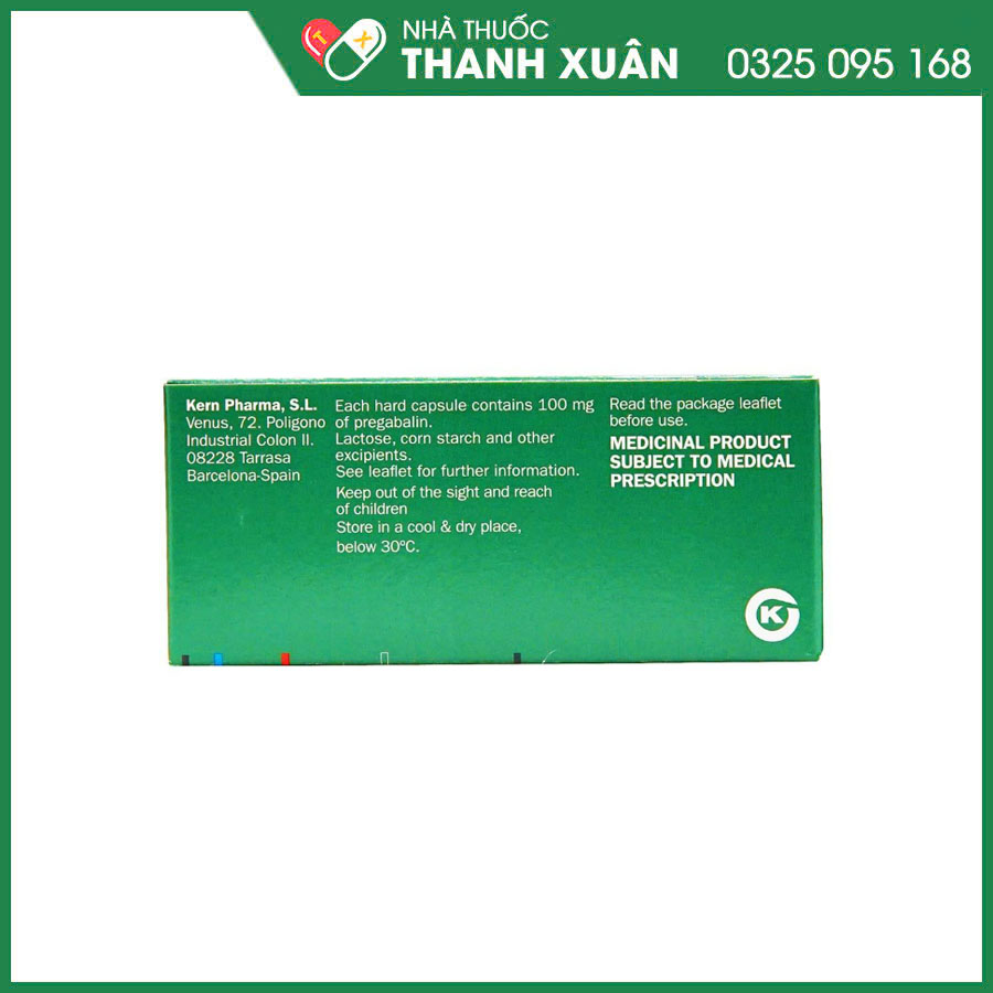 Pregabakern 100mg chỉ định điều trị đau thần kinh, động kinh và rối loạn lo âu tổng quát